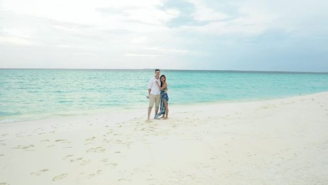 2 years ago this time we were at one of the most beautiful places on earth--the Maldives.  Special thanks to @dhigufaru for this incredible time on this sandbank 😍 #LOLGOmaldives #maldives #sandbanks
.
.
.
.
.
.
#djimavicpro2 #heproposed #isaidyes #bestdayever #couplegoals #justengaged #maldivesislands #mybettethalf